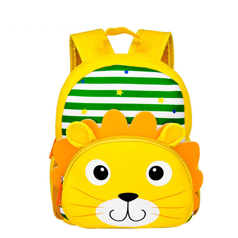 Nieuw Cute Kids Peuter Schooltassen Rugzak Kinderen Kleuterschool Schooltas 3D Cartoon Dier Tas voor Meisjes Jongens mochila infantil: Lion