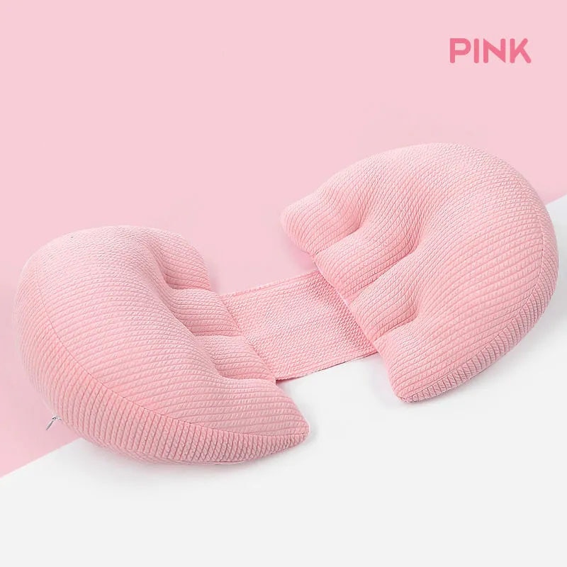 Almohada de maternidad de fibra de bambú para mujer embarazada, soporte para la cintura, almohada de algodón elástico para dormir de lado, cojín para el embarazo