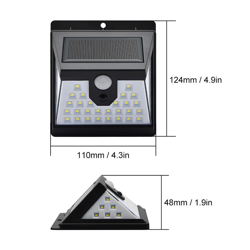 thumbnail image 2 of Solar Street Lights Outdoor Waterproof PIR Motion Sensor Security Light With 3 Lighting Modes 2 of 13