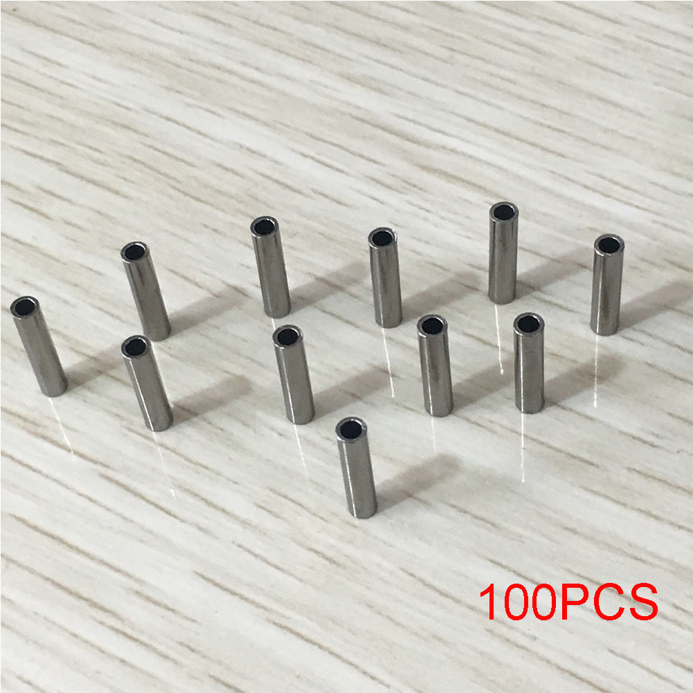 100Pcs Neue Crimp Hülse Kupfer Rohr Meer Angeln Zubehör Aluminium Crimp Hülse Kupfer Rohr Sea Fishing Line ~: 1.2x0.8