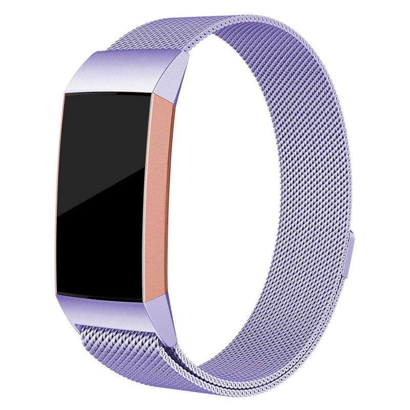 9 Colors For Fitbit charge 3 Fitness Band Magnetic Milanese Stainless Steel bracelet Replacement bands For charge3 strap: I / Large