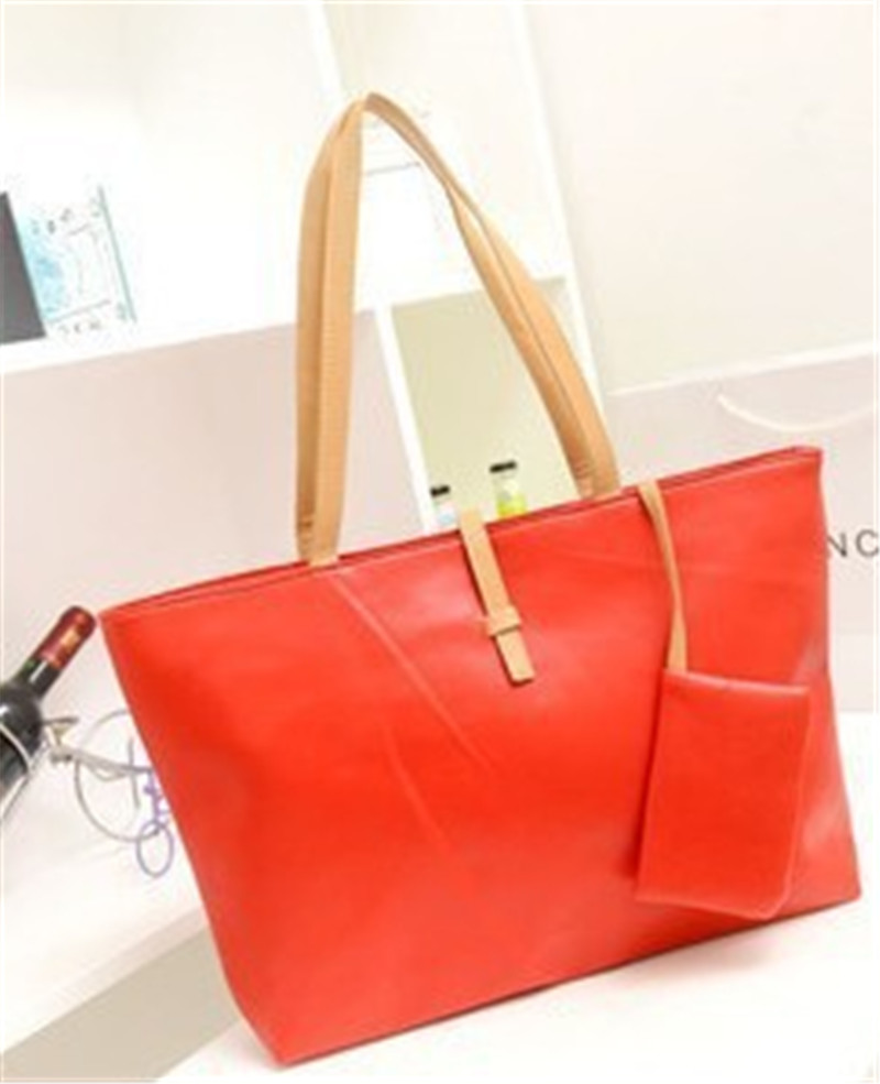 Solid Mother-In-Law Bags For Women Two-Piece Shoulder Bags Set Ladies Simple Messenger Bags Female Handbags Set