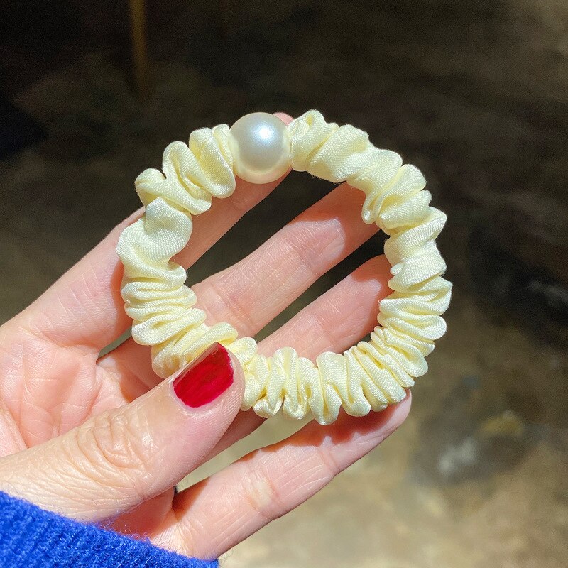 Bandas para el pelo para mujer y niña, accesorios para el cabello, Anillo para el pelo con perlas, banda de goma elástica, soportes para Coleta, adornos para la cabeza: style-5