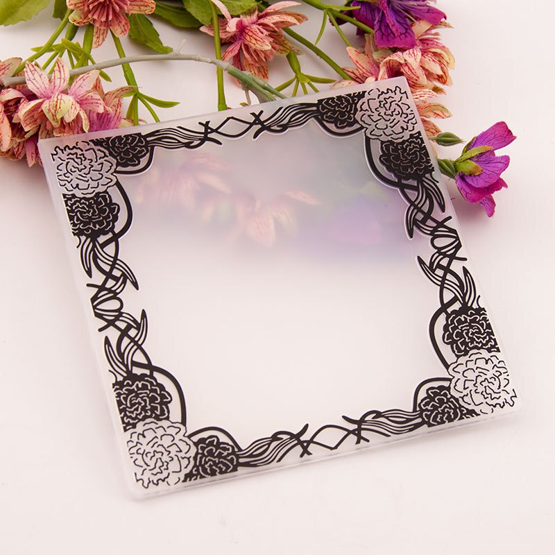 flower frame Embossing Folders for Papers Photo Album Making Cards Supplies DIY 3D Plastic Scrapbooking Cutting Dies