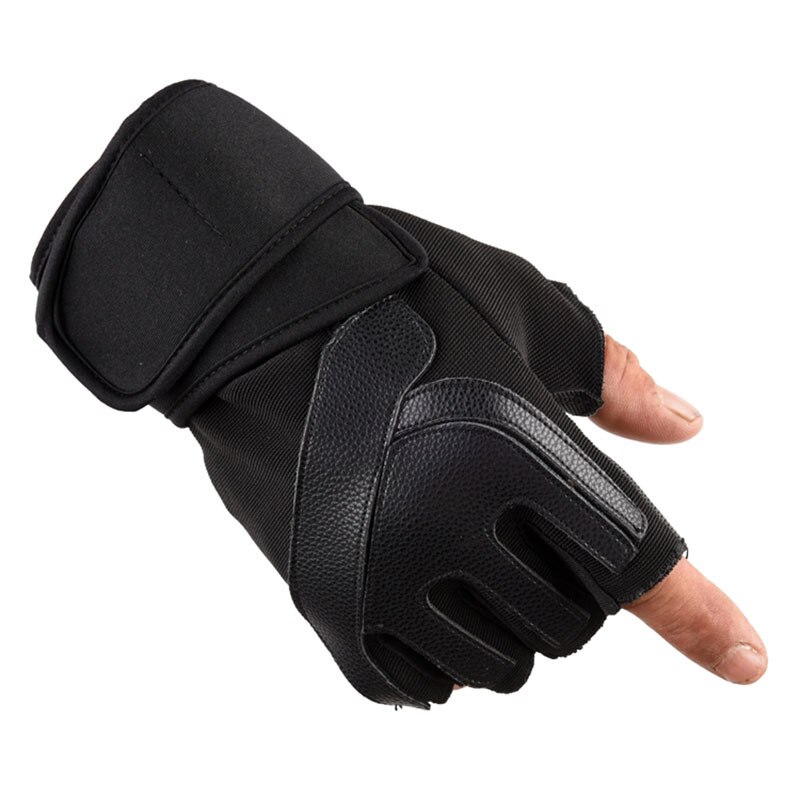 Herren Fitnessstudio Handschuhe Bodybuilding Fitness Sport Hantel Hantel Gewichtheben Sport Handschuhe: Schwarz