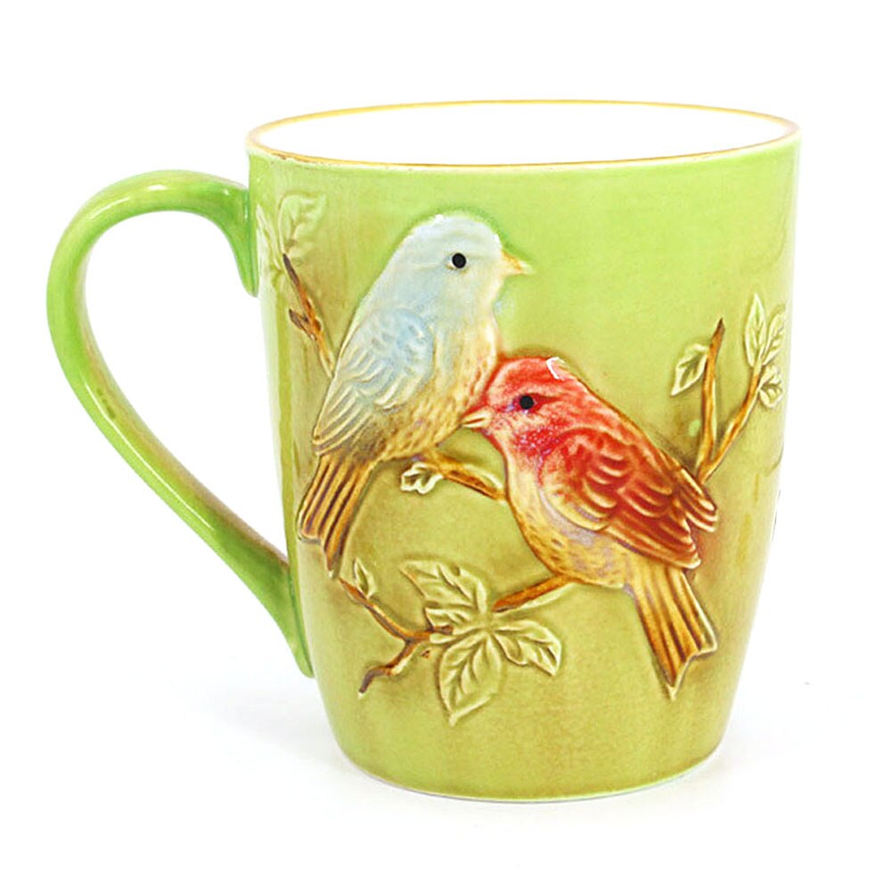 3D Animal café verre mignon tasse hibou imprimé lait café tasse fleur Vase Cocktail en céramique tasses bureau noël Village décor: A10