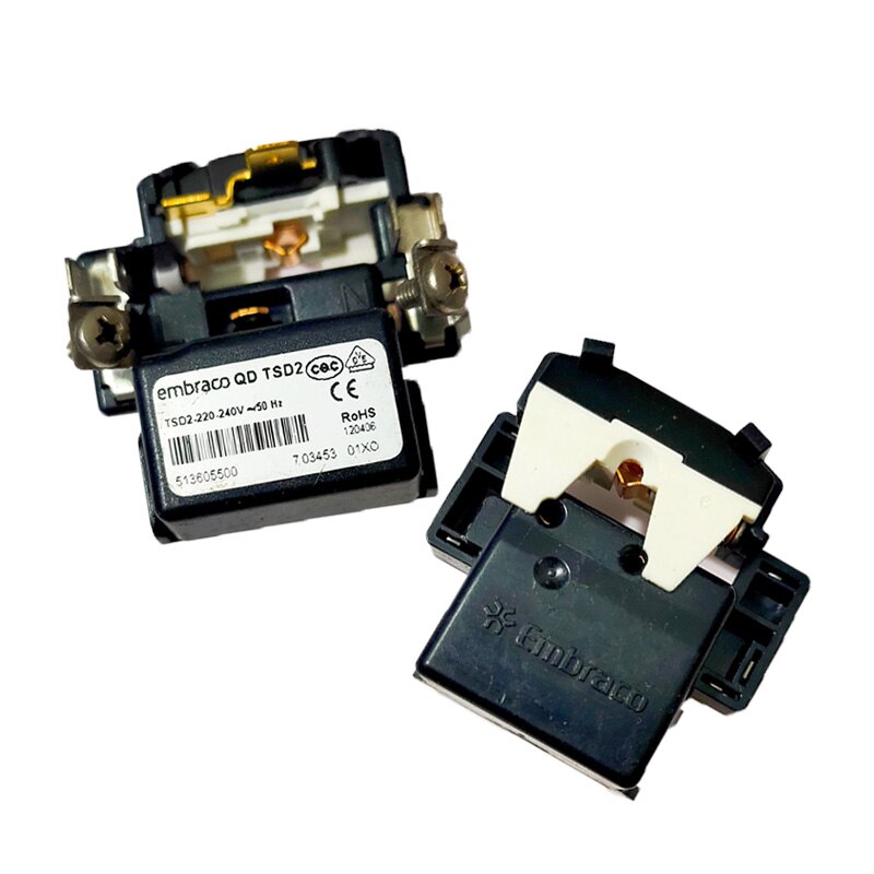 Compresor de refrigerador de 1 pieza, dispositivo de arranque de relé Embraco QD TSD2 513605500, reemplazo para cabello, piezas de reparación de congelador