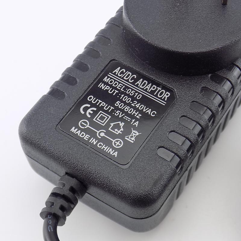 Ac Dc 5V 1A 1000ma Adapter Voeding Adapter Eu Au Us Plug 5.5Mm * 2.1Mm Muur oplader Voor Cctv Camera Led Strip Licht Lamp W17
