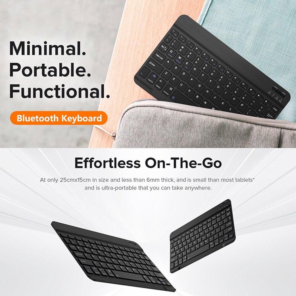 Teclast T40 Pro Mini Bluetooth Wireless Keyboard With Tablet Case Rechargeable Keyboard For Tablets Ipad Smartphone Laptop