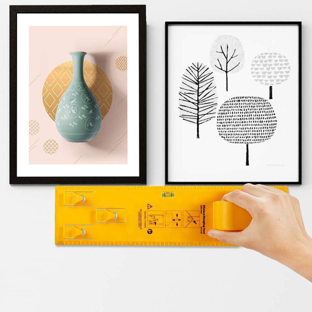 Photo Frame Level Ruler Angle Gauge Finder Picture Hanging Kit Wall Photo Marking Measuring Tool Support