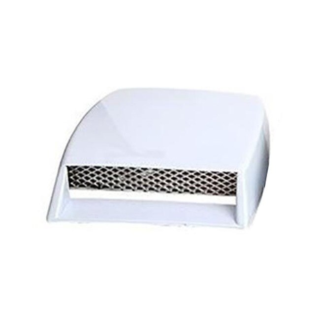 Auto Air Vent Kap Universele Hood Air Flow Intake Vent Cover Exterieur Decor Kleppendeksel Vent Cover: white