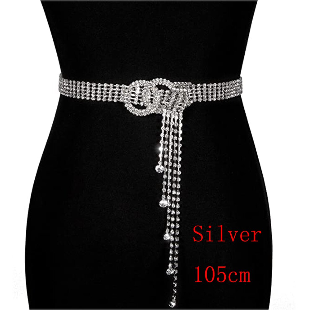 Rose Gold Crystal Hoofdband Bruid Bruidsmeisjes Sjerp Bruids Riem Met Strass Trouwjurk Riem: Bridal Belt 31Silver
