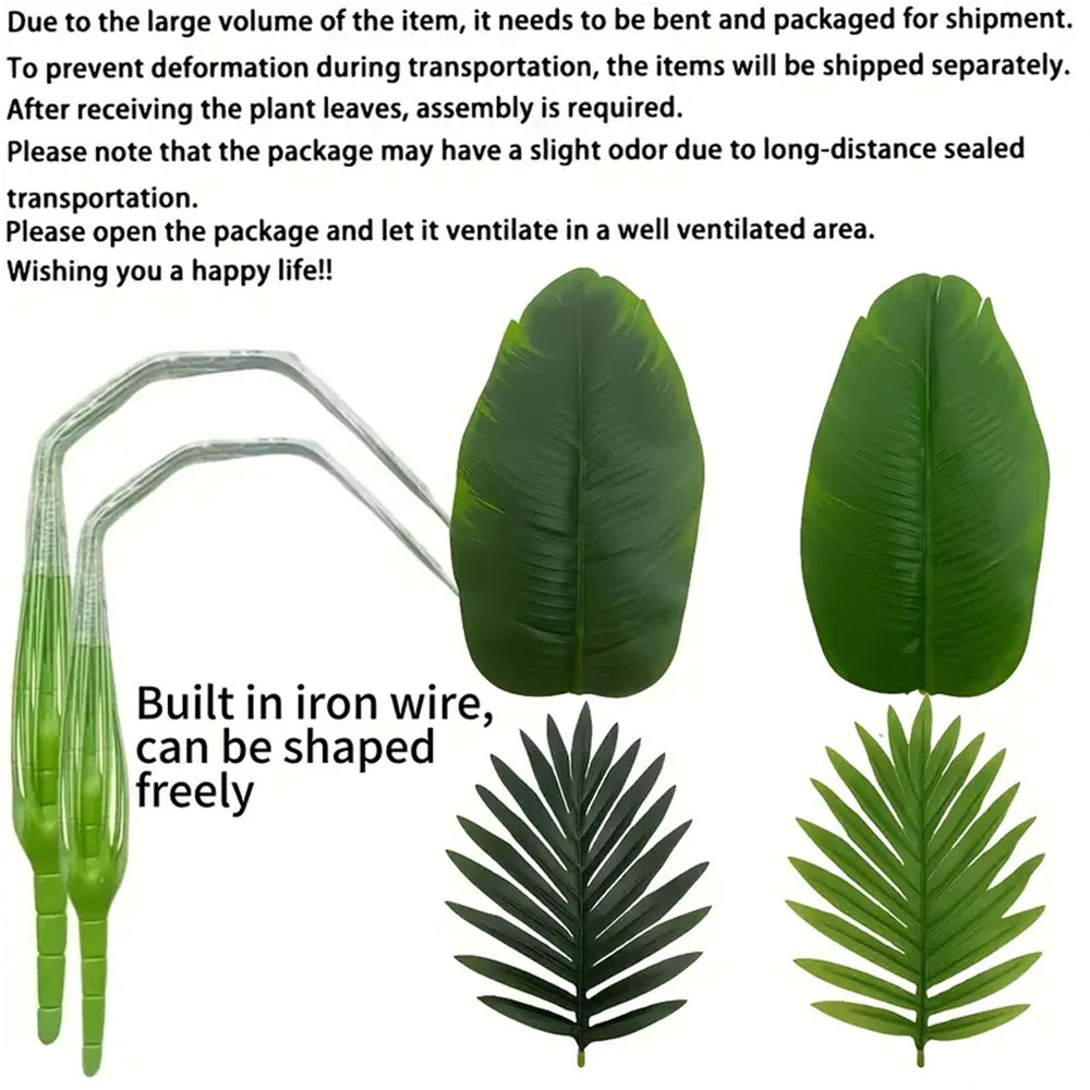 2 Stück 82 cm große Simulation künstlicher Palme und Bananenblätter Topfpflanzen für den Innenbereich, Grünpflanzen, Garten-Topfpflanze