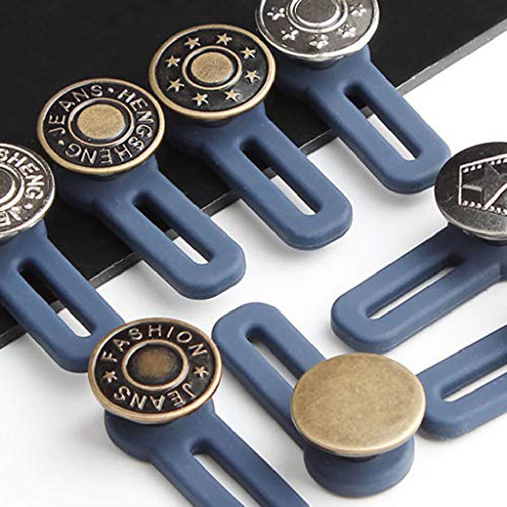 3/10Pcs Broek Jeans Knoppen Extender Tailleband Extension Knop Elastische Extender Riem Gesp Zwangerschap Accessoires