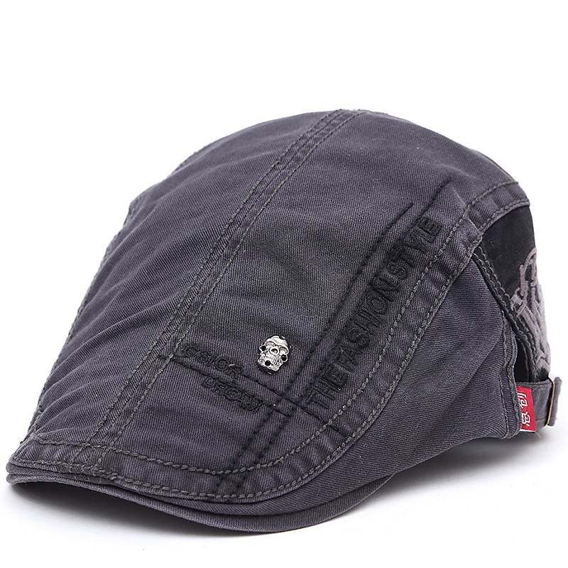 Boina multiusos para hombres y mujeres, gorra de algodón con calavera decorada, gorra a juego informal y de , estilo Four Seasons