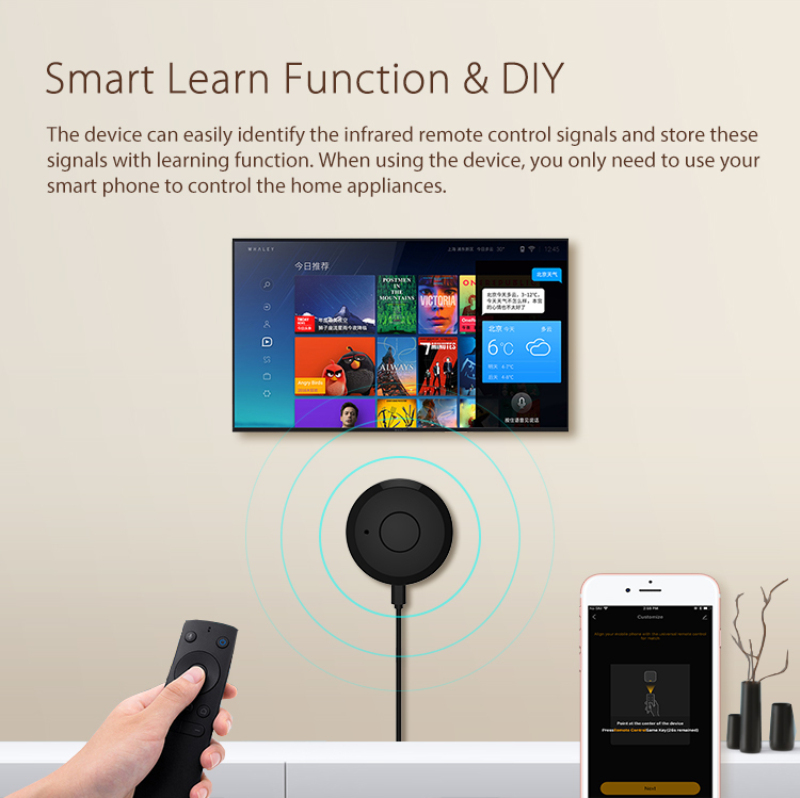 Tuya Wifi Smart Infrared IR Universal Remote Control Smart Home Hub IR Blaster Controller Works With Alexa Google Home IFTTT