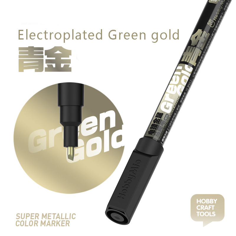 Marcador de Color de Metal galvanizado Hobby Mio, efecto espejo pintado a mano para Kit de modelo de Metal de resina plástica, marcadores aceitosos de modelado: Gris claro