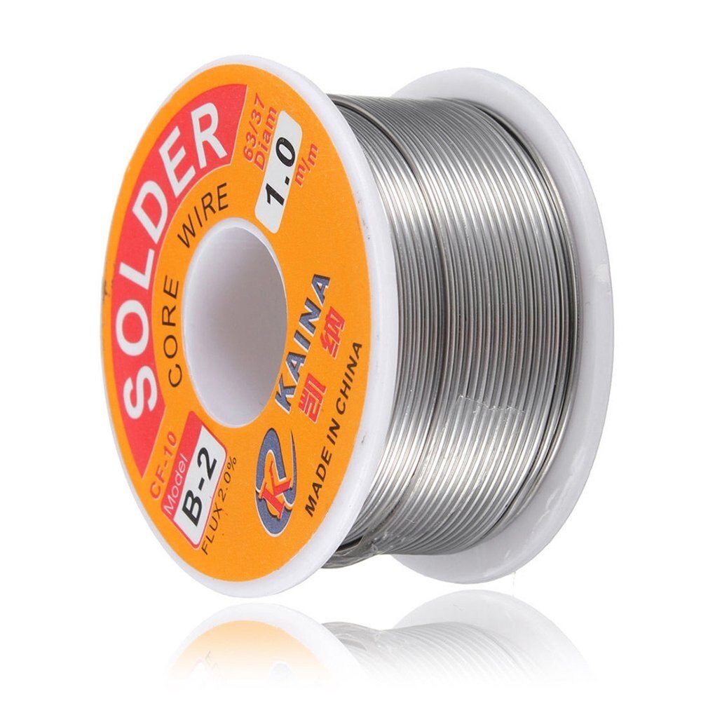 Línea de plomo de estaño 63/37 1mm colofonia de soldar fundente carrete de alambre de soldadura de hierro 100g carrete de alambre para soldadura de flujo de