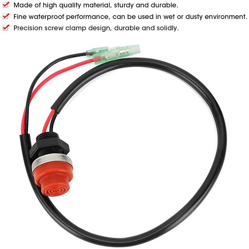 Start Stop Switch, Outboard Engine Switch Keyless Push Button Switch for Marine Boat Yatch Outboard Engine