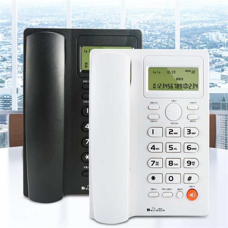 Wired Home Office Caller ID Display Landline Fixed Telephone with Redial Function