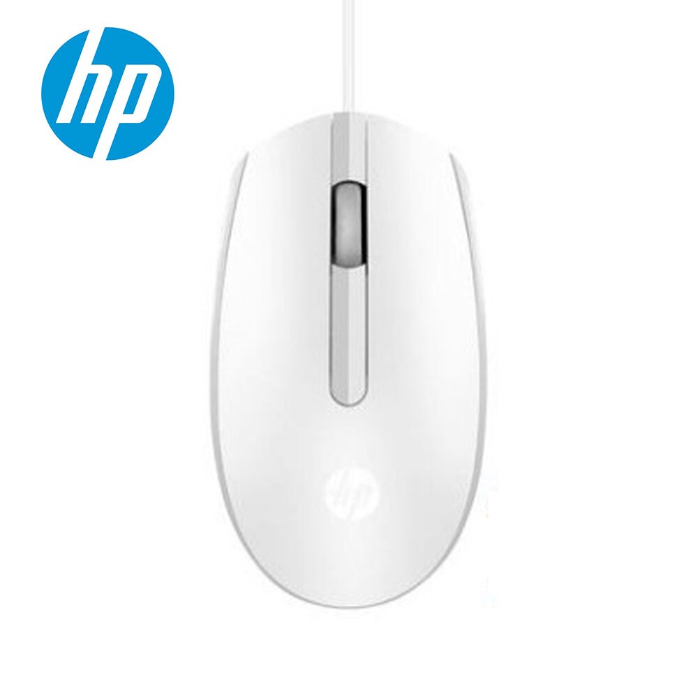 Souris d'ordinateur Portable ergonomique HP M10 filaire souris de bureau d'affaires Usb Texture mate Mini souris pour ordinateur Portable: White