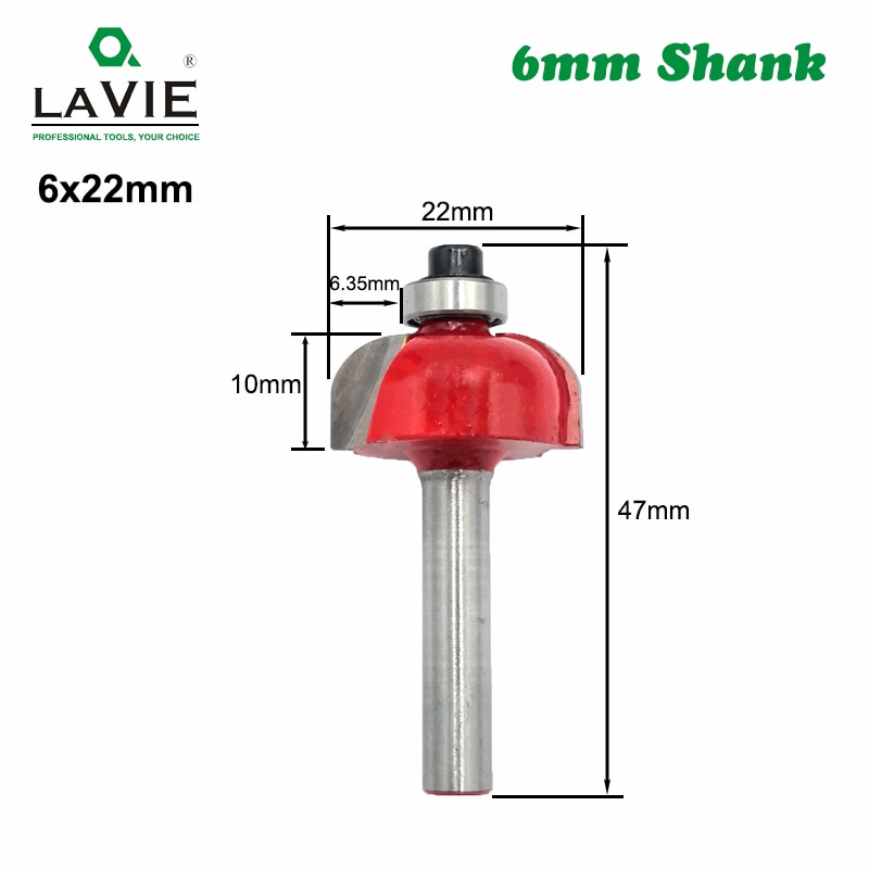12pcs 6mm Shank Router Bit Set Trimming Straight Corner Beading Bits for Wood Milling Cutter Carbide Cutting Woodwork Tool 06011