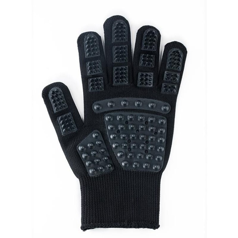Hundesalon Handschuh Sanfte De-Verschütten Pinsel Handschuh vergeben Gewinnen Verschütten bat Haar Entferner Handschuhe für Katzen Hunde Pferde: Rechts und links / Schwarz