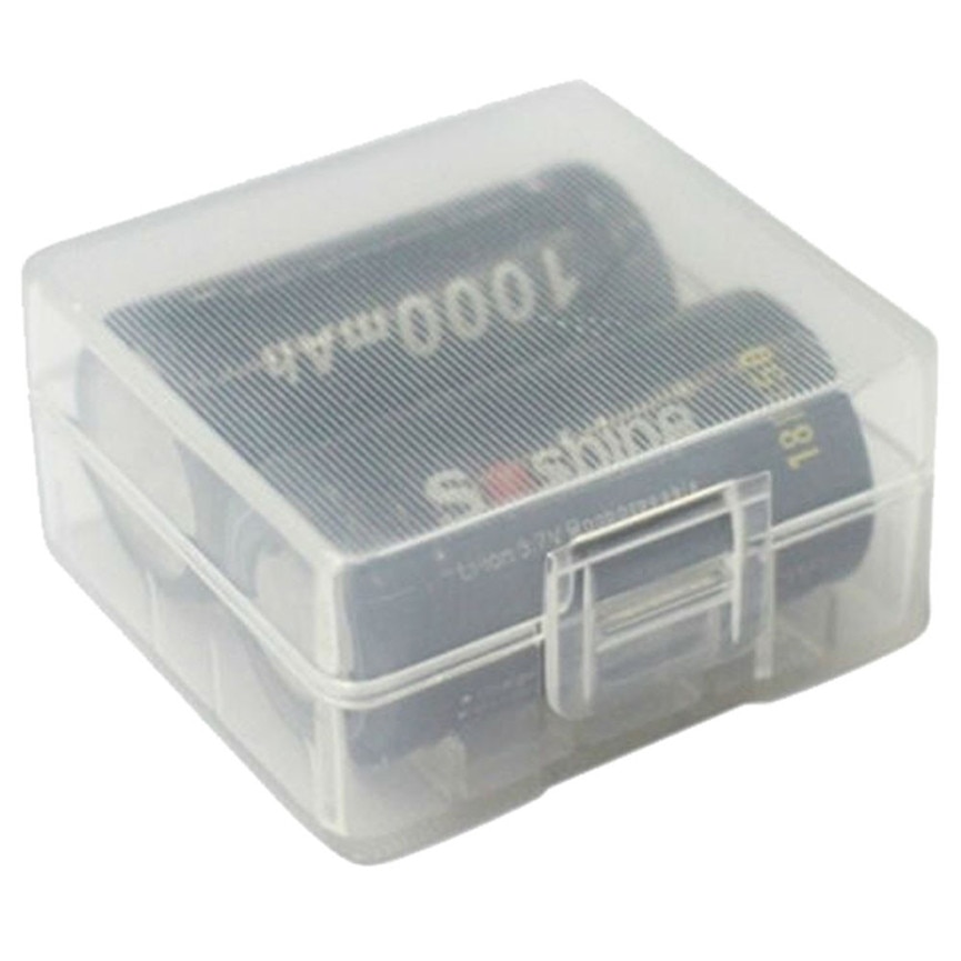 E5 2 Stuks Transparant Hard Plastic Batterij Case Box Houder Voor 2X18350 Batterij