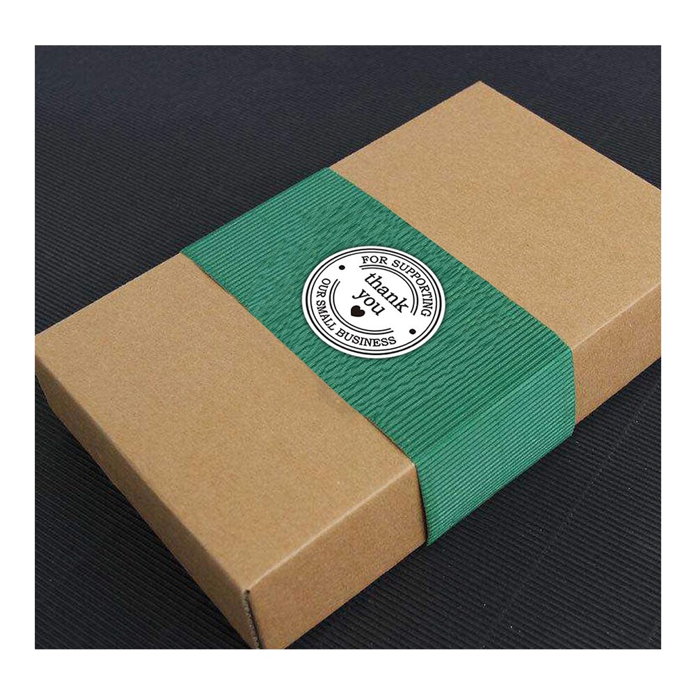 1.5 "runde tak klistermærker - udskrevet tak for at støtte vores små virksomheder klistermærker med hjerter  - 500 tak etiketter