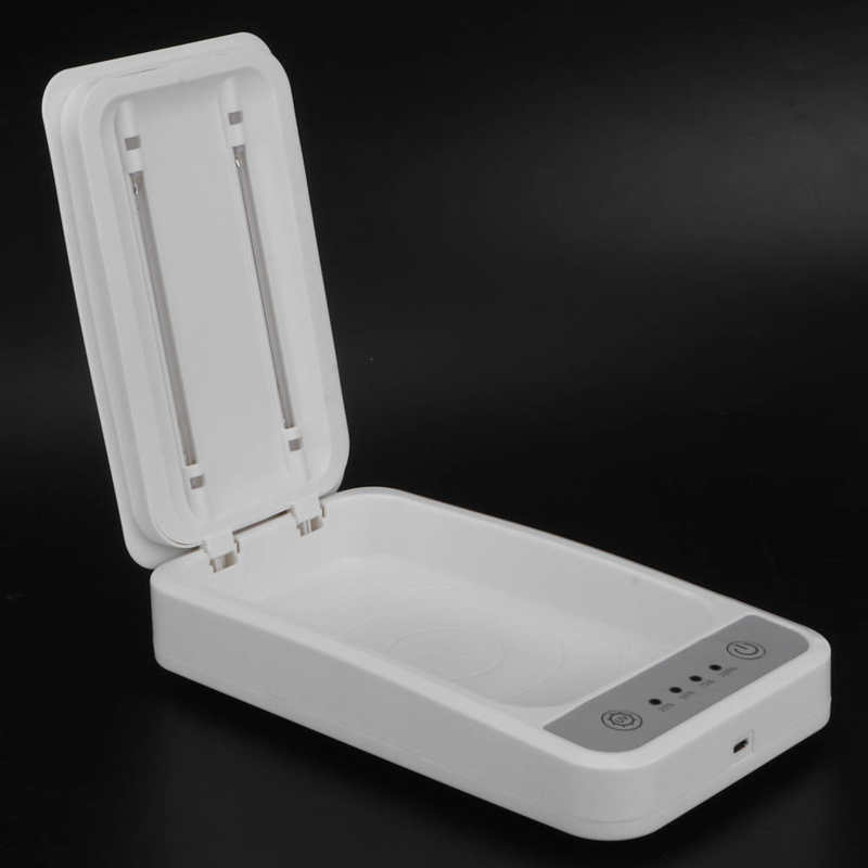 Storage Box acrylic organizer Mobile Phone Cleaner Box Toothbrush UVC Cleaning Machine Lamp USB Charging DC5V bread box remote