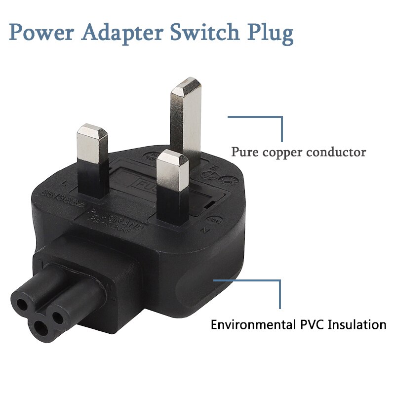 Uk 33-Pin Man Iec 320 C5 Plug ,Uk Naar C5 Ac Power Adapter Uk Plug. Industriële Zware Converter