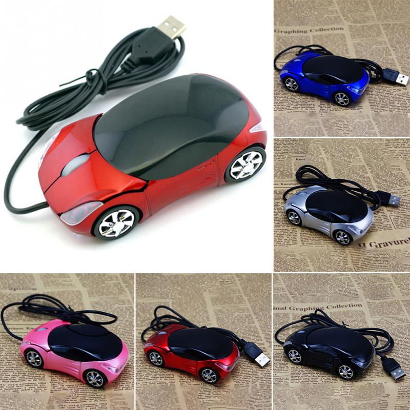1600DPI Mini Car shape USB optical wired mouse innovative 2 headlights mouse for desktop computer laptop Mice Brand
