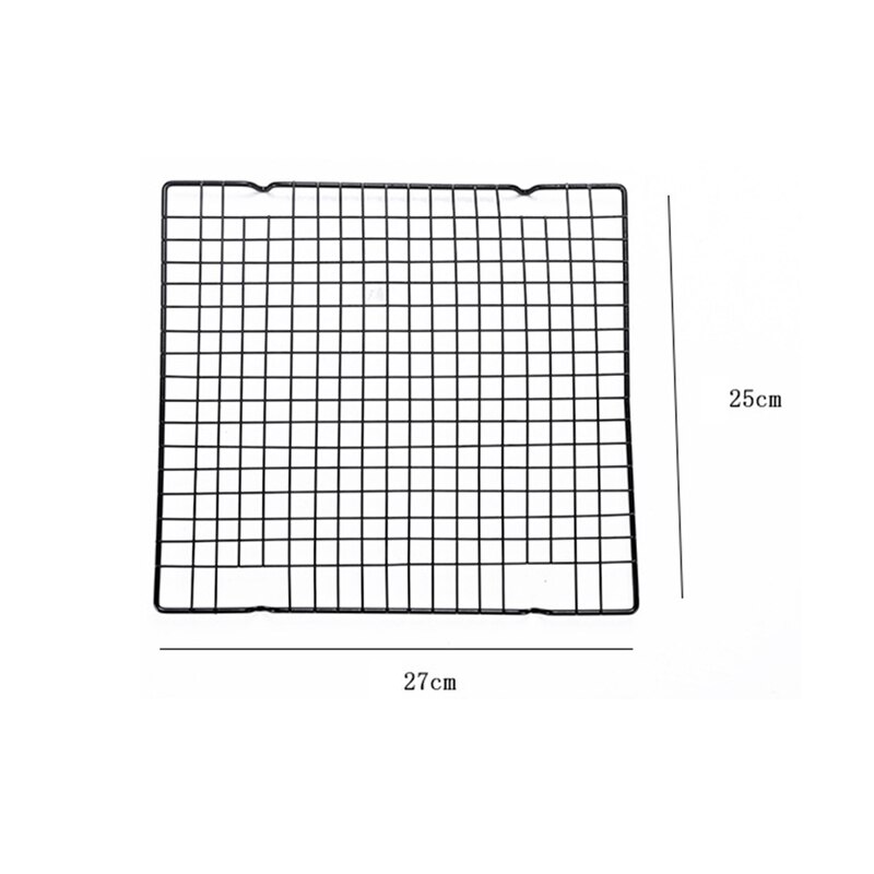 Stainless Steel Cake Cooling Rack Nonstick Wire Tray Grid Cooling Tray For Biscuits Bread Cookie Cake Pizza Baking Bakeware Tool: M 27X25CM