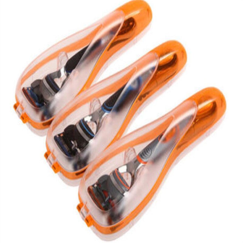 Praktische Draagbare mannen Scheermesjes Houder Doos orange scheerapparaat Houder Box Case Voor Reizen Vrouwelijke Scheren Machine