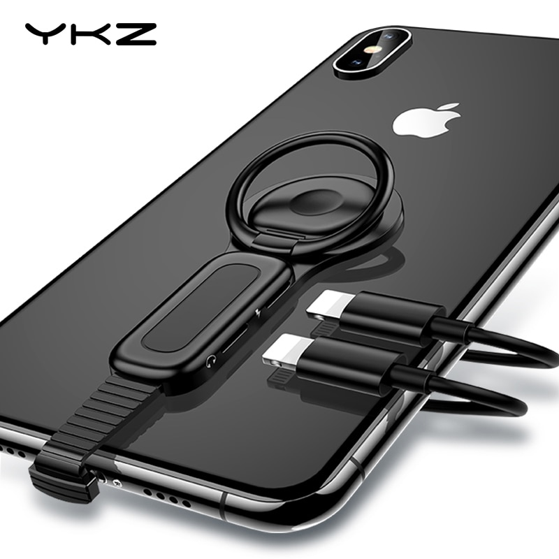 Dual Lightning Adapter Voor Iphone 8 X Xs 11 Pro Adapter Ykz Mini Otg Audio Adapter Telefoon Houder Voor Iphone charger Adapter Otg