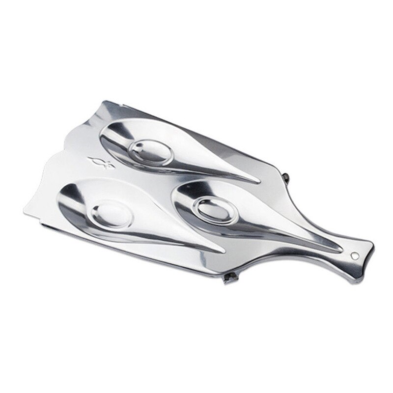 Repose cuillère inox Triple porte-cuillère outil de cuisine porte-cuillère parfait pour placer toutes les tailles de cuillères argent