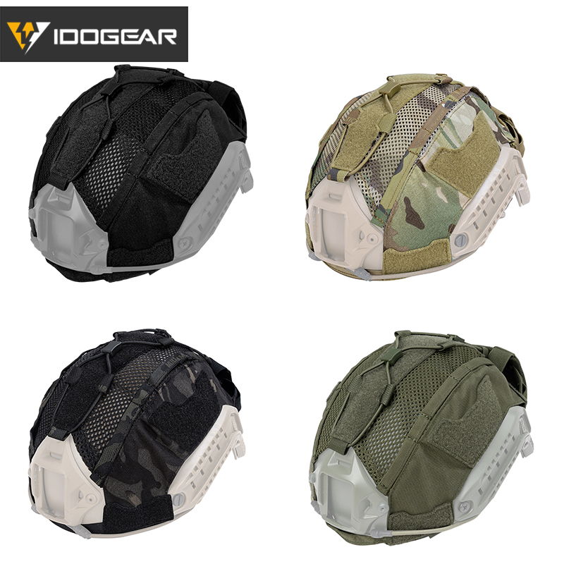 IDOGEAR Taktische Helmabdeckung für maritimen Helm mit NVG-Batterietasche Jagd 3812