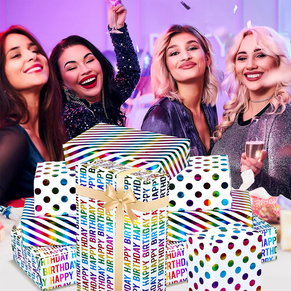 1Roll 20 inch 49 Feet Wrapping Paper Waterproof and not Easily Wet Easy to Clean,Dot Striped Letter Pattern Wraps for DIY