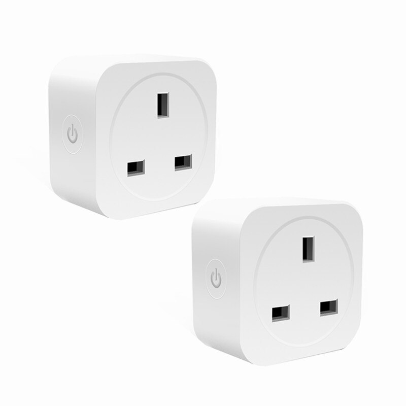 Wireless WIFI Smart Plug Socket UK Adaptor 10A 16A Remote Voice Control Power Monitor Socket Outlet For Mobile App Smartlife: 2pcs / 16A