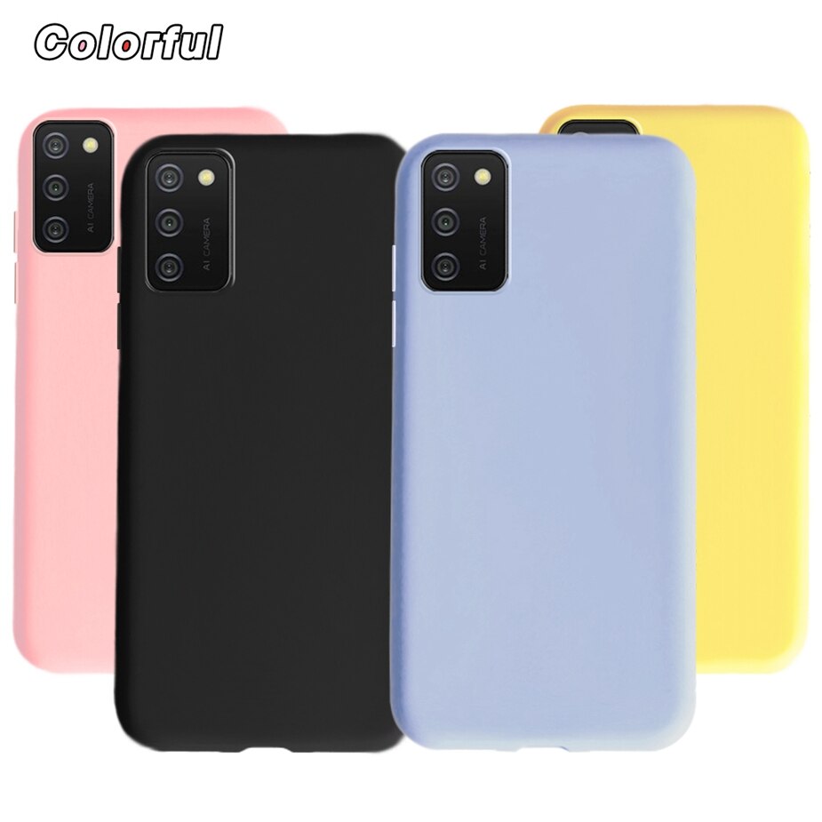 Soft Case Voor Samsung Galaxy A03s Case SM-A037F Leuke Candy Kleur Telefoon Gevallen Voor Samsung A03s Een 03 S A037F achterkant Schokbestendige