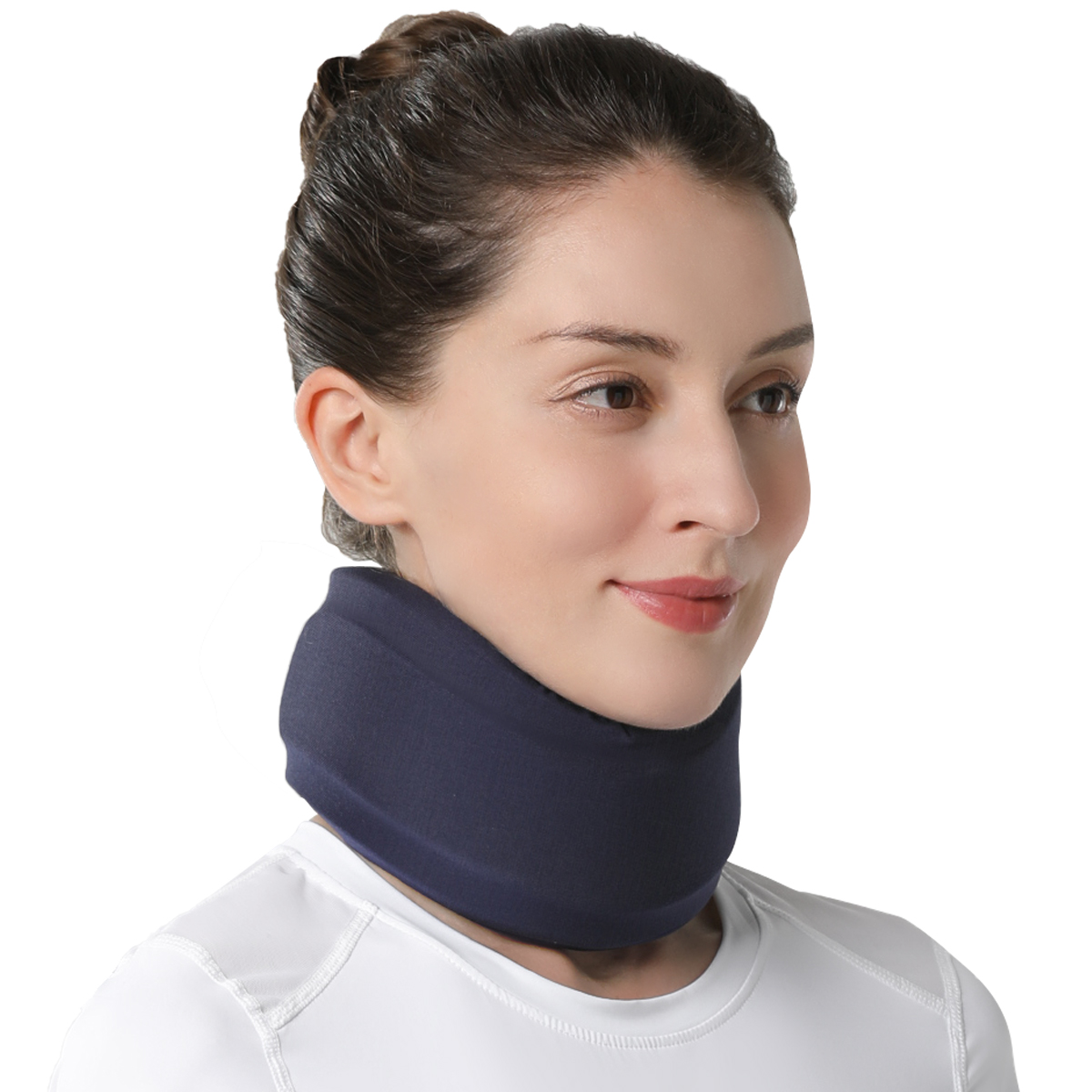 VELPEAU Neck Brace Support Foam for Neck Pain and Spine Pressure Adjustable Cervical Collar for Snoozing and Sleep Apnea: MULTI / Large