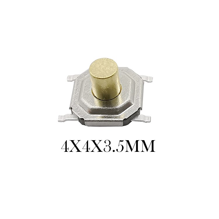Mini interrupteur Tactile à bouton-poussoir momentané, 4x4mm, 50 pièces, PCB, 4x4x4.3/3.5/3/2/5/2/2/1mm: 4X4X3.5MM-50pcs