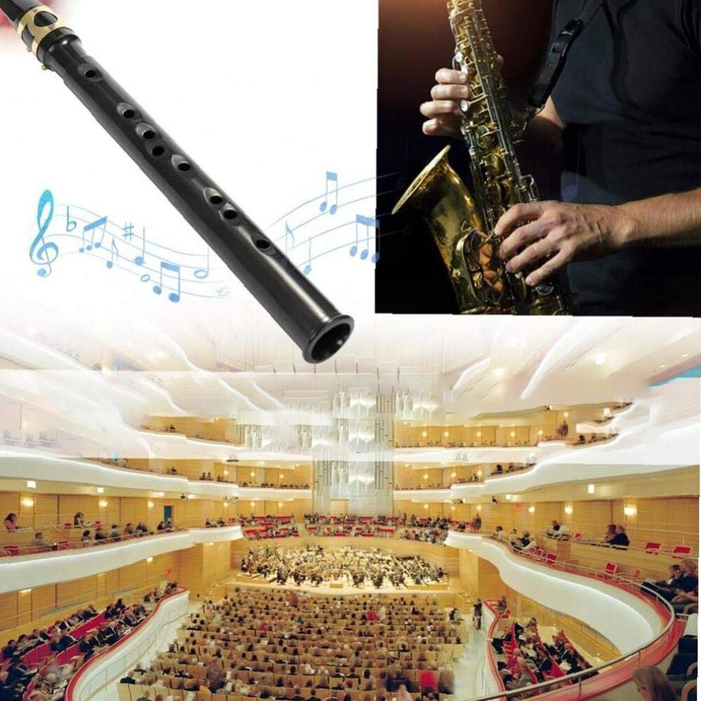 Svart saxofonsats pocket sax mini bärbar saxofon liten saxofon med saxvass bärväska tandpasta för nybörjare
