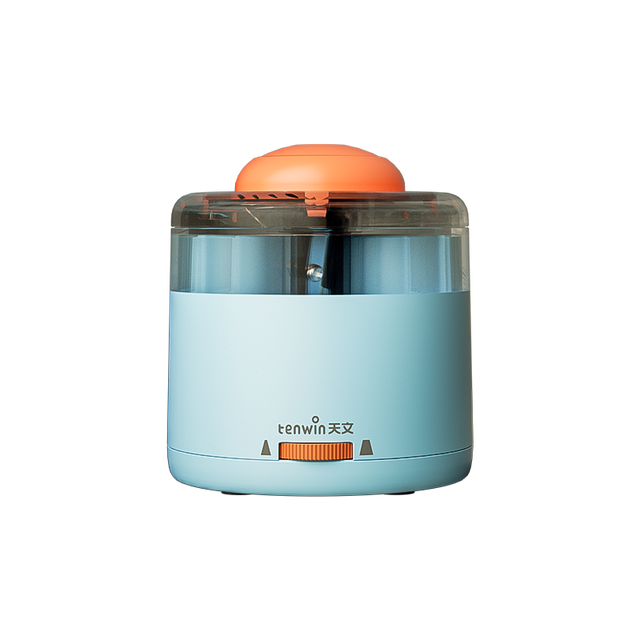 Tenwin-sacapuntas eléctrico automático para lápices de colores, afilador mecánico para oficina, suministros escolares, papelería,: Transparente