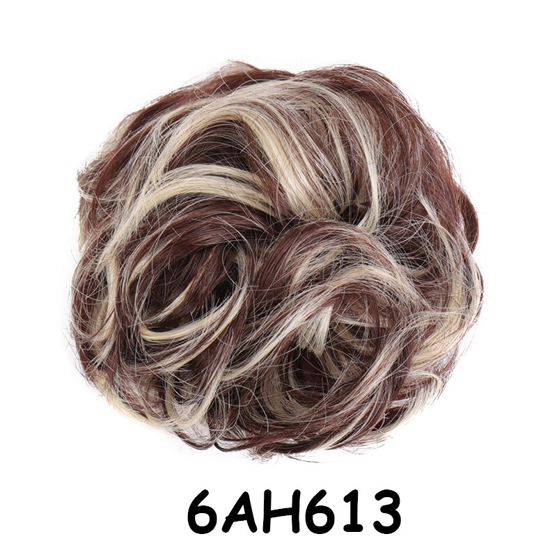 Xuanguang lockig bulle bär gummiband syntetisk peruk syntetisk bulle munk peruk chignon: 6 ah 613