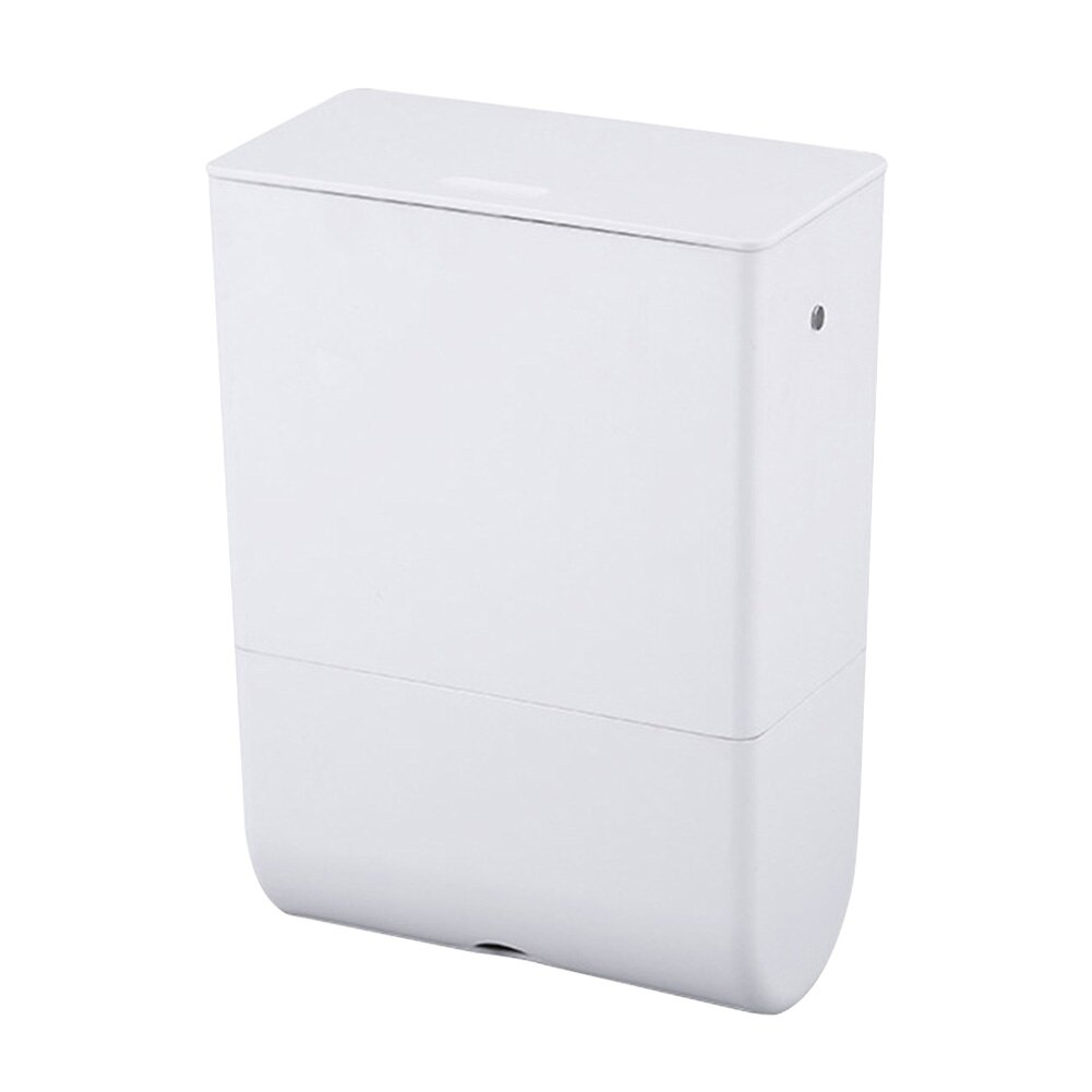 With Lid Home Ktchen Wall Mounted Rectangular Household Cabinet Door Paper Garbage Can Hanging Tissue Box Odorless Trash: White
