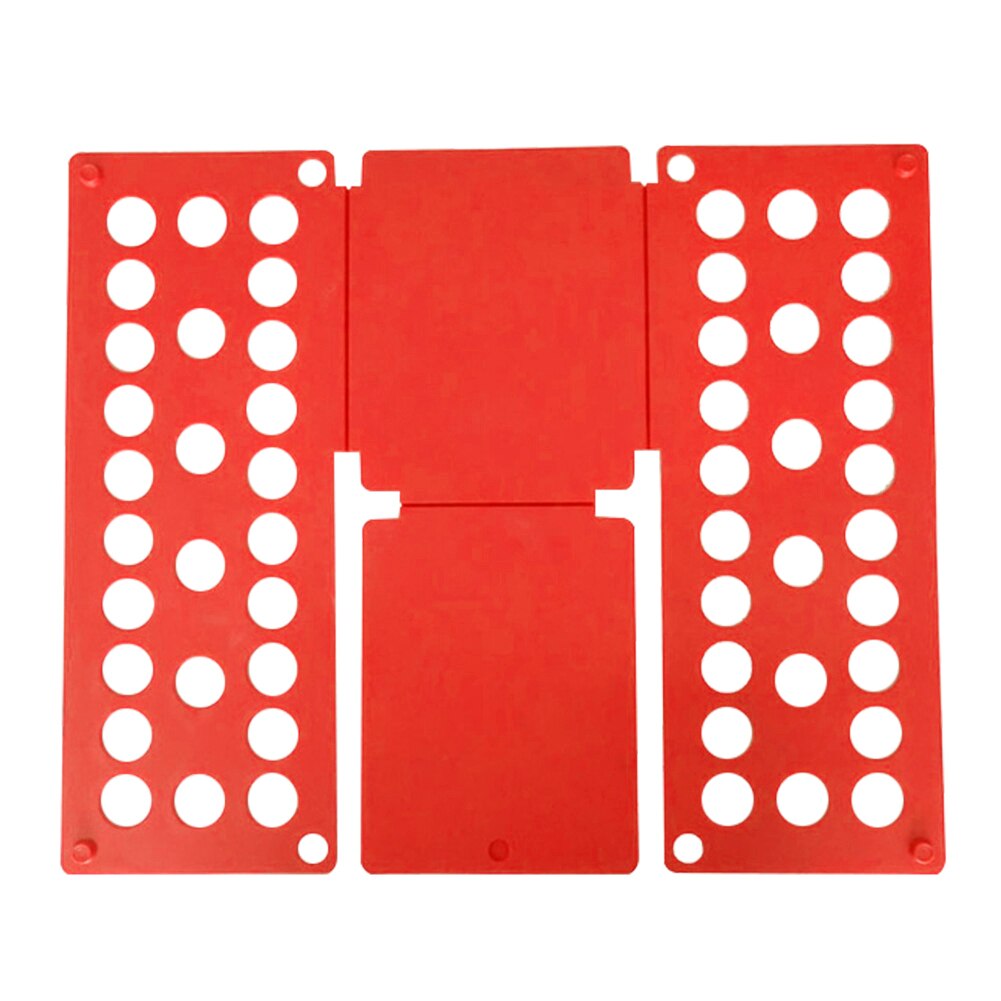 T-Shirt à pliage rapide, vêtements faciles à organiser, planche pliante pour vêtements multifonctionnels, organisateur porte-tissu en plastique pour adultes et enfants: Red