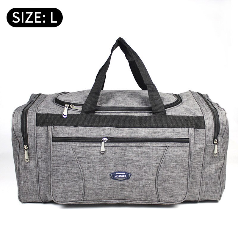 Bolsa de viaje Oxford para hombre y mujer, Maleta de viaje, bolsa de gran capacidad para hombre, bolsa deportiva para gimnasio XAB1: Big Gray