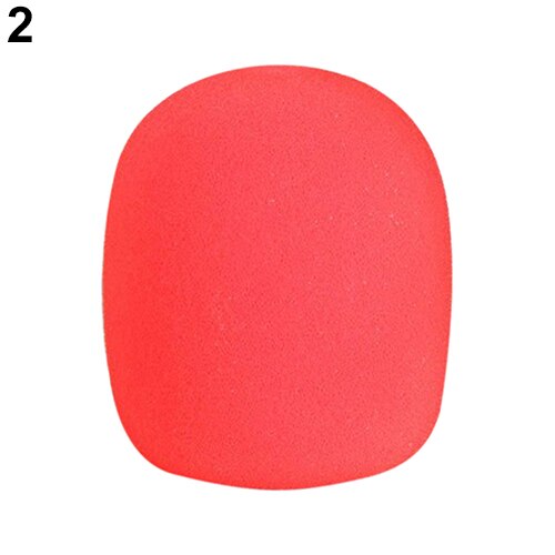 Herbruikbare Verdikking Microfoon Spons Deksel Foam Bal Type Mic Voorruit 5 Kleuren Ktv Dj Winddicht Wasbaar Mic Mouw: Rood