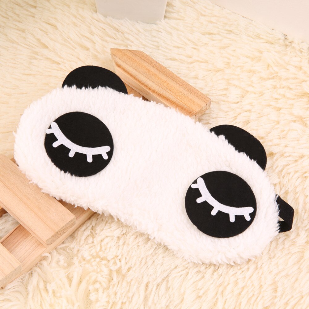 1 st söt panda sovande ansikte ögonmask ögonbindel skugga reser sömn ögonhjälp 4 typer
